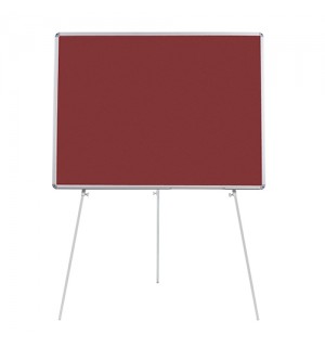 Penguen 90 cm x 120 cm Teleskopik Ayaklı Bordo Kumaşlı Pano